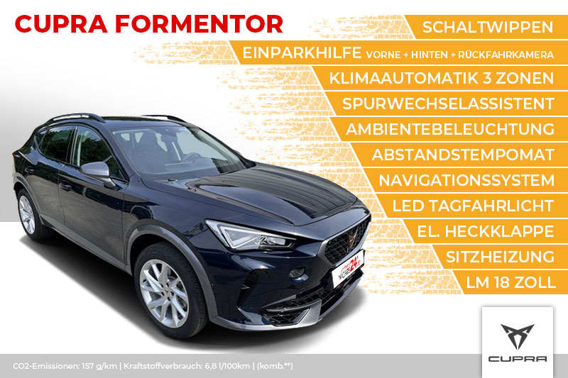 Cupra Formentor 4Drive, Schaltwippen, PDC, Kamera, LED, LM 18 Zoll