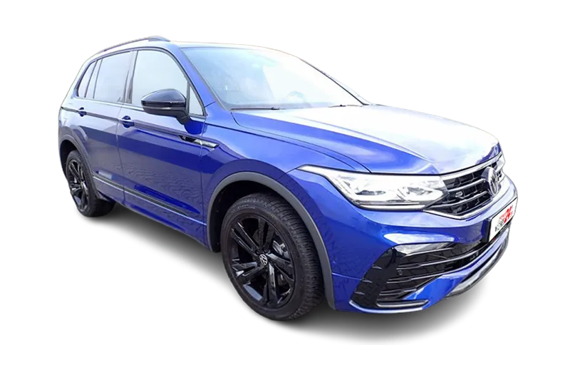 VW Tiguan R-Line 4Motion | Blau Metallic | Head-Up Display, Kamera, PDC v+h, Navi, Klima, Digital Cockpit, LM 19 Zoll