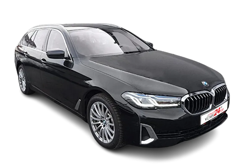 BMW 540i Touring Luxury Line  Mild-Hybrid | Schwarz Metallic | Kurvenlicht, Kamera, PDC v+h, Head-Up Display, El. Heckklappe, Keyless-Go