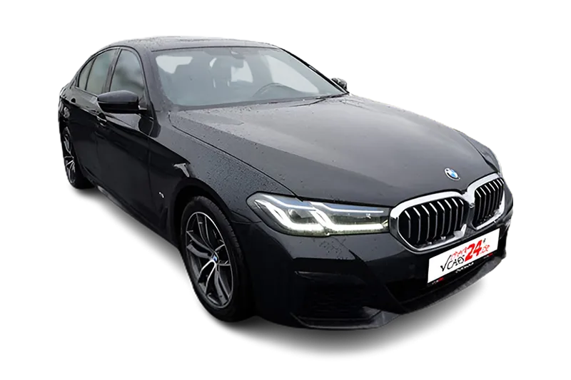 BMW 520i M Sport  Mild-Hybrid | Schwarz Metallic | Schiebedach, Kamera, PDC v+h, Klima, Head-Up Display, Sportfahrwerk, El. Heckklappe