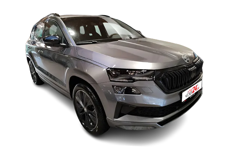 Škoda Karoq Sportline, |Grau Metallic |, Kurvenlicht, App-Connect, PDC v+h, Kamera, ACC, Navi, Sportsitze    