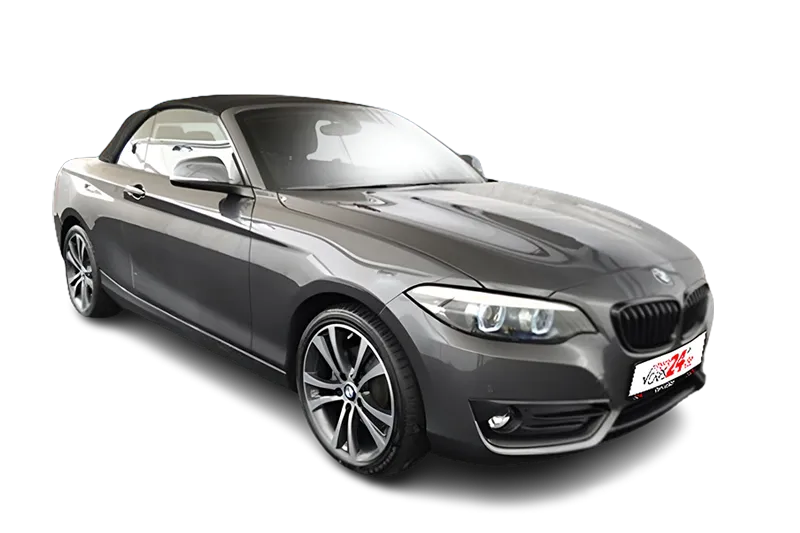 BMW 220i Cabrio Sportline, | Grau| ,PDC, Tempomat, Sportsitze, SHZ, LED, Lichtsensor, Navi, KlimaBMW 220i Cabrio Sportline ,PDC, Tempomat, Sportsitze, SHZ, LED, Lichtsensor, Navi, Klima