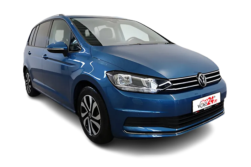 VW Touran Active | Blau Metallic | Sportfahrwerk, Navi, App-Connect, PDC v+h, Klima, SHZ