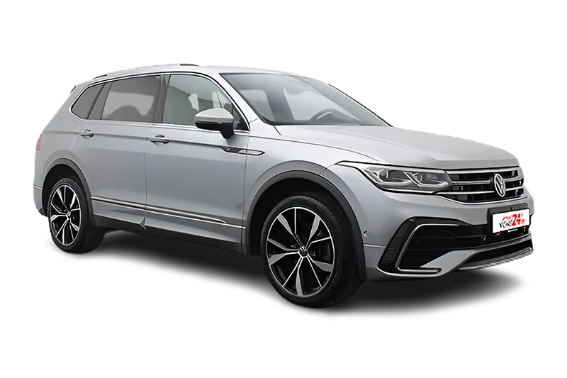 VW Tiguan Allspace R-Line 4Motion | Silber Metallic | 7 Sitzer, 360° Kamera, PDC, Harman/Kardon Sound, Navi, El. Heckklappe