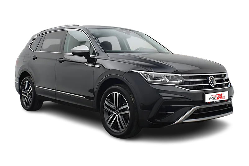 VW Tiguan Allspace Elegance 4Motion | Schwarz Metallic | 7 Sitzer, Kamera, PDC, Navi, El. Heckklappe, ACC, Klima, Keyless-Entry