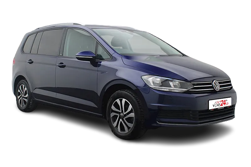 VW Touran Active | Blau | ACC, Navi, App-Connect, PDC, Klima, Digital Cockpit, El. Heckklappe, SHZ