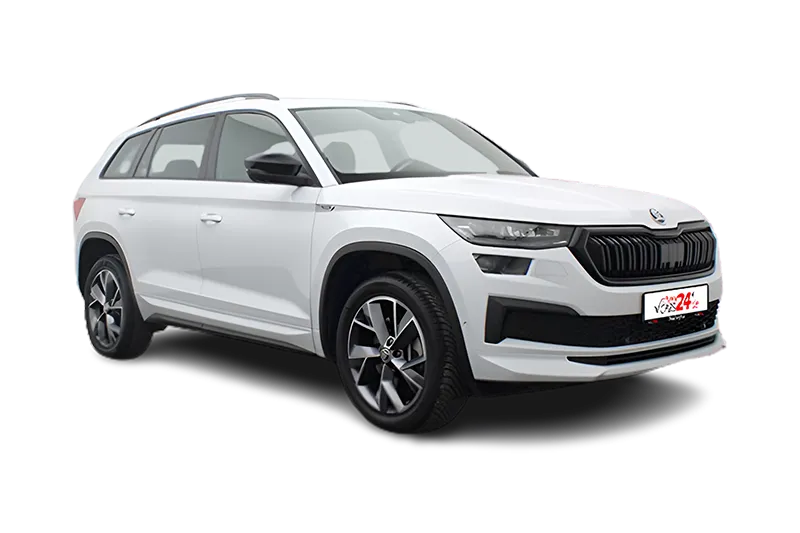 Škoda Kodiaq Sportline 4x4 | Weiß Metallic | Panoramadach, 360° Kamera, PDC, Škoda Navi, Klima, ACC, El. Heckklappe