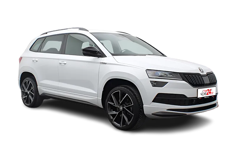 Škoda Karoq Sportline | Weiß Metallic | Panoramadach, Škoda Navi, PDC, Kamera, Klima, El. Heckklappe, LM 19 Zoll