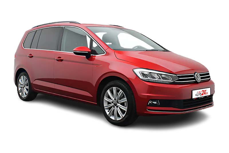 VW Touran Highline | Rot Metallic | 7 Sitzer, Navi, PDC v+h, Kamera, ACC, Klima, Schaltwippen, SHZ