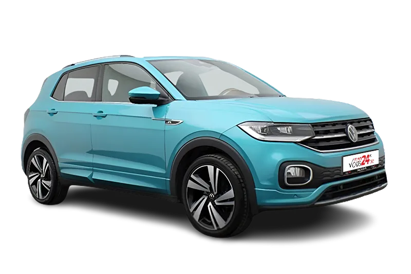 VW T-Cross R-Line, |Blau Metallic |, Sportsitze, SHZ, PDC v+h, Kamera, ACC, Navi, Start-Stopp System