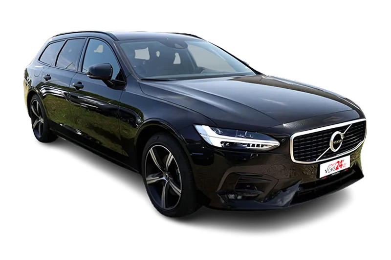 Volvo V90 D4 AWD R-Design | Onyx Black Metallic | ACC, Navi, Kamera, PDC, LED, Leder, SHZ, El. Heckklappe, Keyless-Go