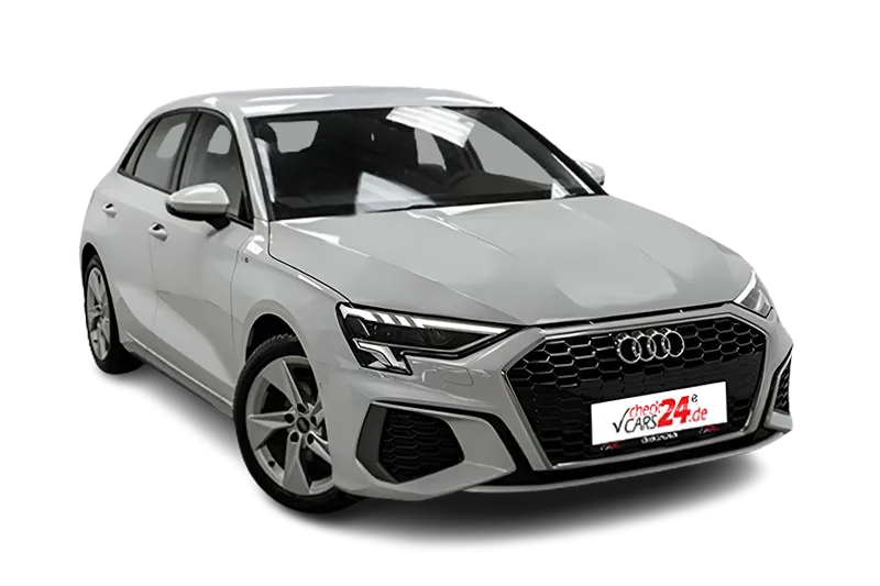 Audi A3 Sportback S Line | Weiss Metallic | MMI Navi Plus, PDC v+h, Kamera, Schaltwippen, SHZ, Keyless-Go, LM 17 Zoll