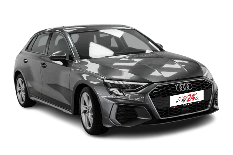 Audi A3 Sportback S Line | Grau Metallic | Keyless-Go, MMI Navi Plus, PDC v+h, Kamera, Schaltwippen, SHZ, LM 17 Zoll