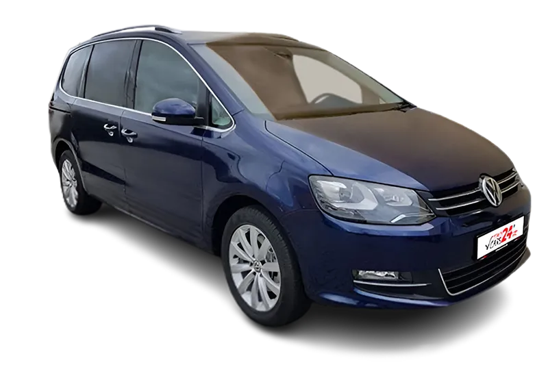 VW Sharan Highline | Blau Metallic | El. Heckklappe, Navi, PDC v+h, Kamera, VW Connect, Keyless-Go, LM 17 Zoll