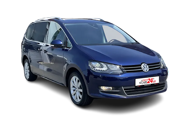 VW Sharan Highline, |Blau Metallic |, Kurvenlicht, Schaltwippen, PDC v+h, Kamera, Klima, ACC, Kamera