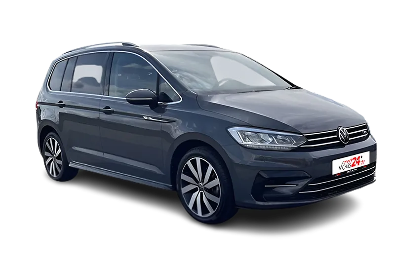 VW Touran Highline | Grau Metallic | ACC, Navi, PDC, Kamera, Klima, Sportfahrwerk, El. Heckklappe, LM 18 Zoll