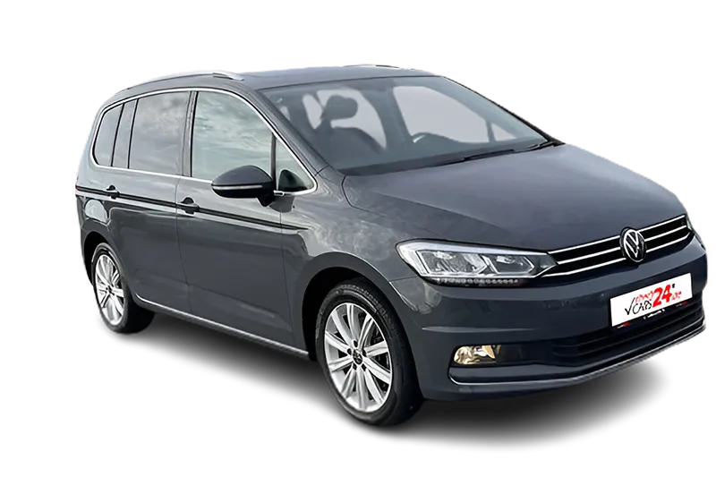 VW Touran Highline | Grau Metallic | Panoramadach El., Navi, PDC v+h, Kamera, Klima, SHZ, Sportsitze