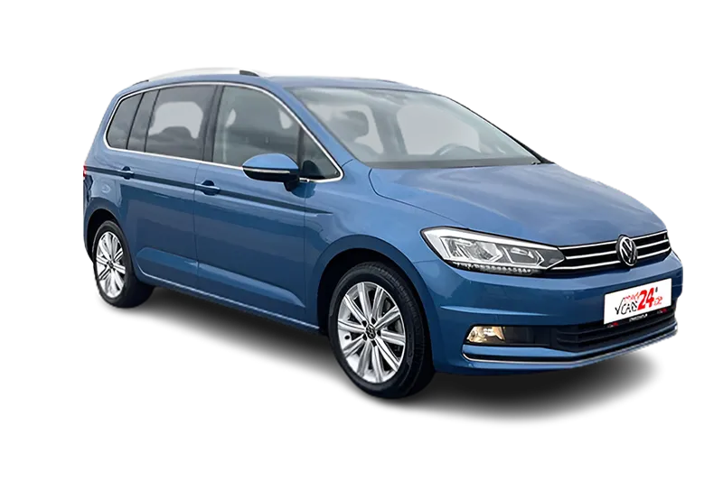 VW Touran Highline | Blau Metallic | 7 Sitzer, Navi, PDC, Kamera, Klima, ACC, Digital Cockpit Pro, LM 17 Zoll