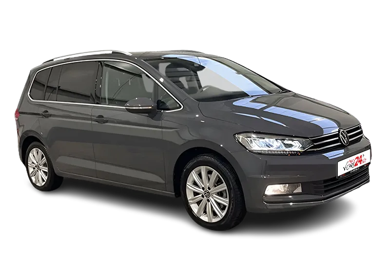 VW Touran Highline | Grau Metallic | ACC, Navi, PDC v+h, Kamera, Klima, SHZ, Sportsitze, LM 17 Zoll