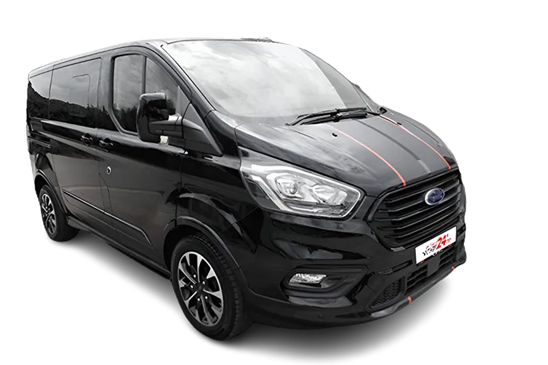 Ford Tourneo Custom Sport Mild-Hybrid L1 | Schwarz Metallic | 8 Sitzer, PDC, Kamera, SHZ, Tempomat, LM 17 Zoll