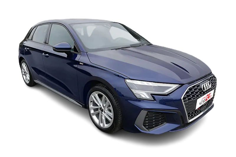 Audi A3 Sportback S Line | Blau Metallic | Virtual Cockpit, Kamera, PDC, App-Connect, SHZ, Sportsitze, LM 17 Zoll