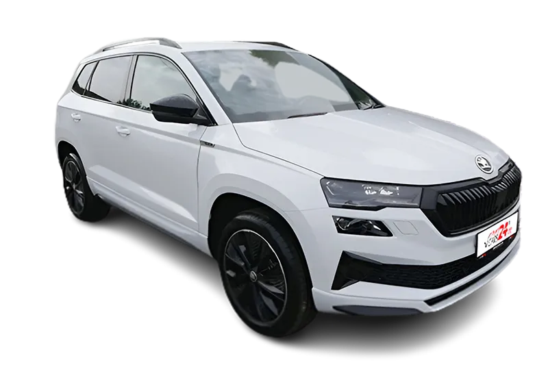 Škoda Karoq Sportline | Weiß Metallic | Virtual Cockpit, PDC, Kamera, Navi, Keyless-Go, Schaltwippen, LM 18 Zoll