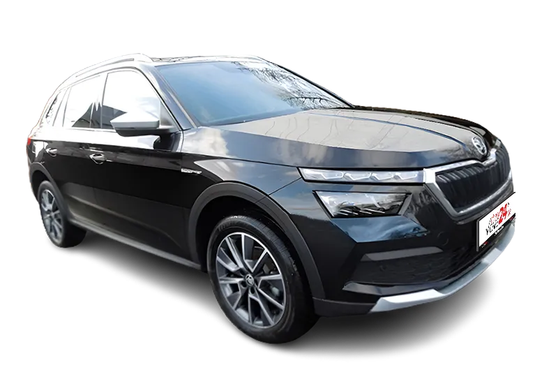 Škoda Kamiq Scoutline | Schwarz Metallic | Kurvenlicht, Škoda Navi, PDC v+h, Kamera, ACC, El. Heckklappe