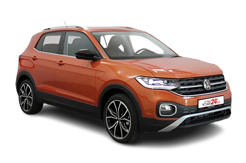 VW T-Cross Style, |Orange Metallic |, Sportsitze, PDC v+h, ACC, App-Connect, SHZ, LM 17 Zoll