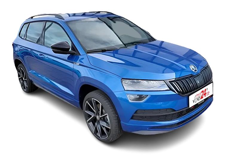 Škoda Karoq Sportline, |Blau Metallic |, Keyless Go, Navi, Kamera, SHZ, Start-Stopp System, LM 19 Zoll