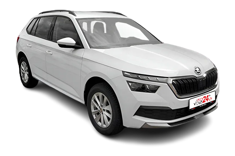 Škoda Kamiq Ambition | Weiß Metallic | Tempomat, App-Connect, Kurvenlicht, PDC, SHZ, LM 16 Zoll