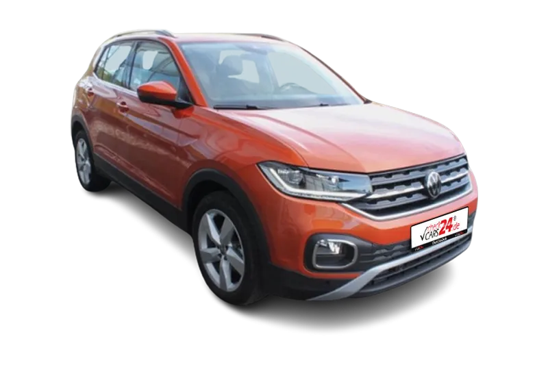 VW T-Cross Style, |Orange Metallic |, Start-Stopp System, Kamera, Klima, Kurvenlicht, SHZ, Sportsitze