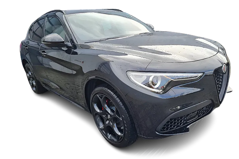 Alfa Romeo Stelvio Veloce Q4 | Schwarz Metallic | LM 21 Zoll, PDC v+h, Kamera, ACC, El. Heckklappe, Schaltwippen