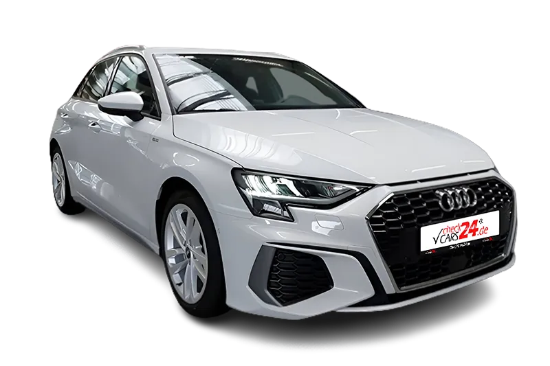 Audi A3 Sportback S Line, |Weiß Metallic |, Radio plus, Drive Select, PDC v+h, Navi Plus, LED, SHZ, Tempomat