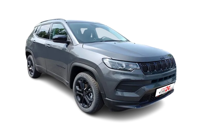 Jeep Compass Night Eagle Mild-Hybrid | Grau Metallic | ACC, PDC, Kamera, App-Connect, Klima, Lane Assist, Navi, Lenkradheizung