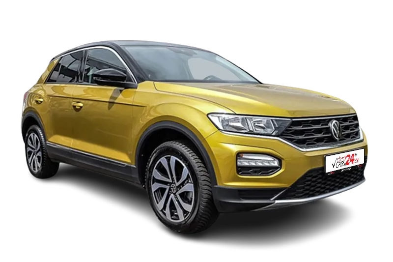 VW T-Roc Active, |Gelb Metallic |, LM 17 Zoll, SHZ, PDC v+h, Navi, LED, El. Heckklappe, App-Connect