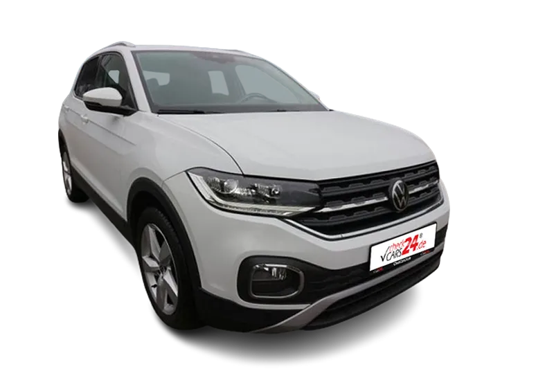 VW T-Cross Style, |Weiß |, LED, Navi, PDC v+h, Kamera, App-Connect, Klima, SHZ, Sportsitze