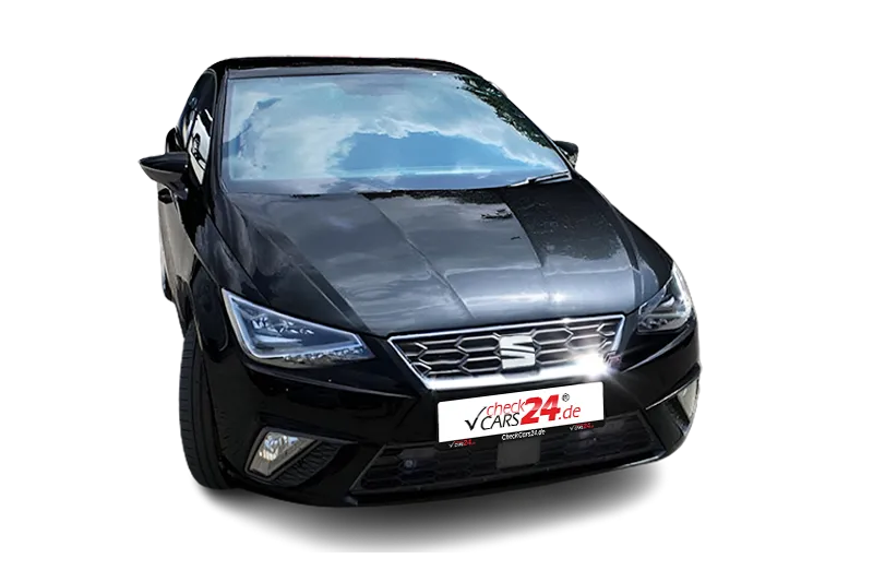 Seat Ibiza FR 1.0 TSI DSG PDC Kamera LED midnight blackSeat Ibiza FR 1.0 TSI bei CheckCars24 ✓ Klimaautomatik ✓ Sitzheizung ✓ ACC ✓ Keyless-Go ✓ PDC ✓ Leasing & Finanzierung ✓