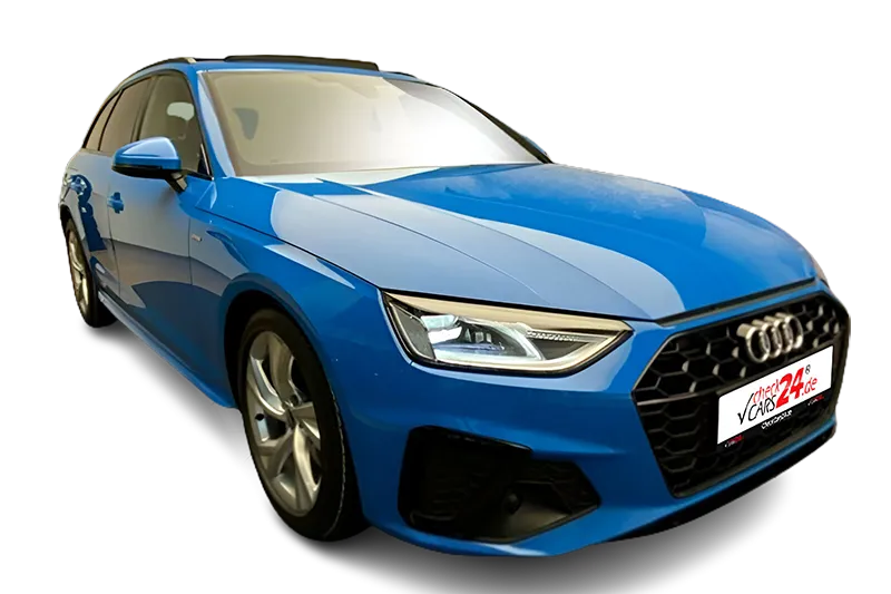 Audi A4 Avant S line, | Blau Metallic| , Kamera, PDC v+h, ACC, Sportsitze, SHZ, Lichtsensor, Navi Plus