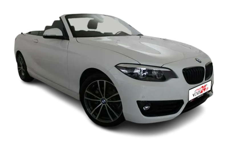 BMW 218i Cabrio Sport Line, PDC v+h, Sportsitze, Navi, Tempomat, BMW Apps, SHZ