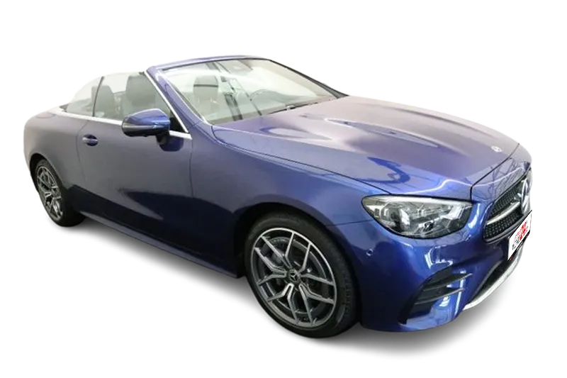 Mercedes-Benz E 220d Cabrio AMG Line 4Matic | Blau Metallic | AMG LM 19 Zoll, 360° Kamera, PDC v+h, AirScarf, Touchpad, MBUX