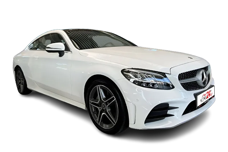 Mercedes_Benz C 180 Coupe AMG Line - -, |Weiß |, Sportsitze, PDC  v+h, Kamera, Direct Select, SHZ