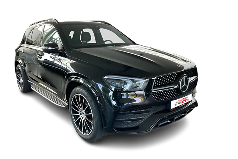 MERCEDES-BENZ GLE 350D AMG LINE | Obsidianschwarz Metallic | Tempomat,  PDC,  Kamera,  Klimaautomatik,  SHZ,  Navi,  El. Heckklappe,  Panoramadach