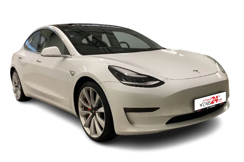 Tesla Model 3 Performance | Weiß Metallic | Panoramadach, 360° Kamera, PDC v+h, ACC, Lenkradheizung, El. Heckklappe